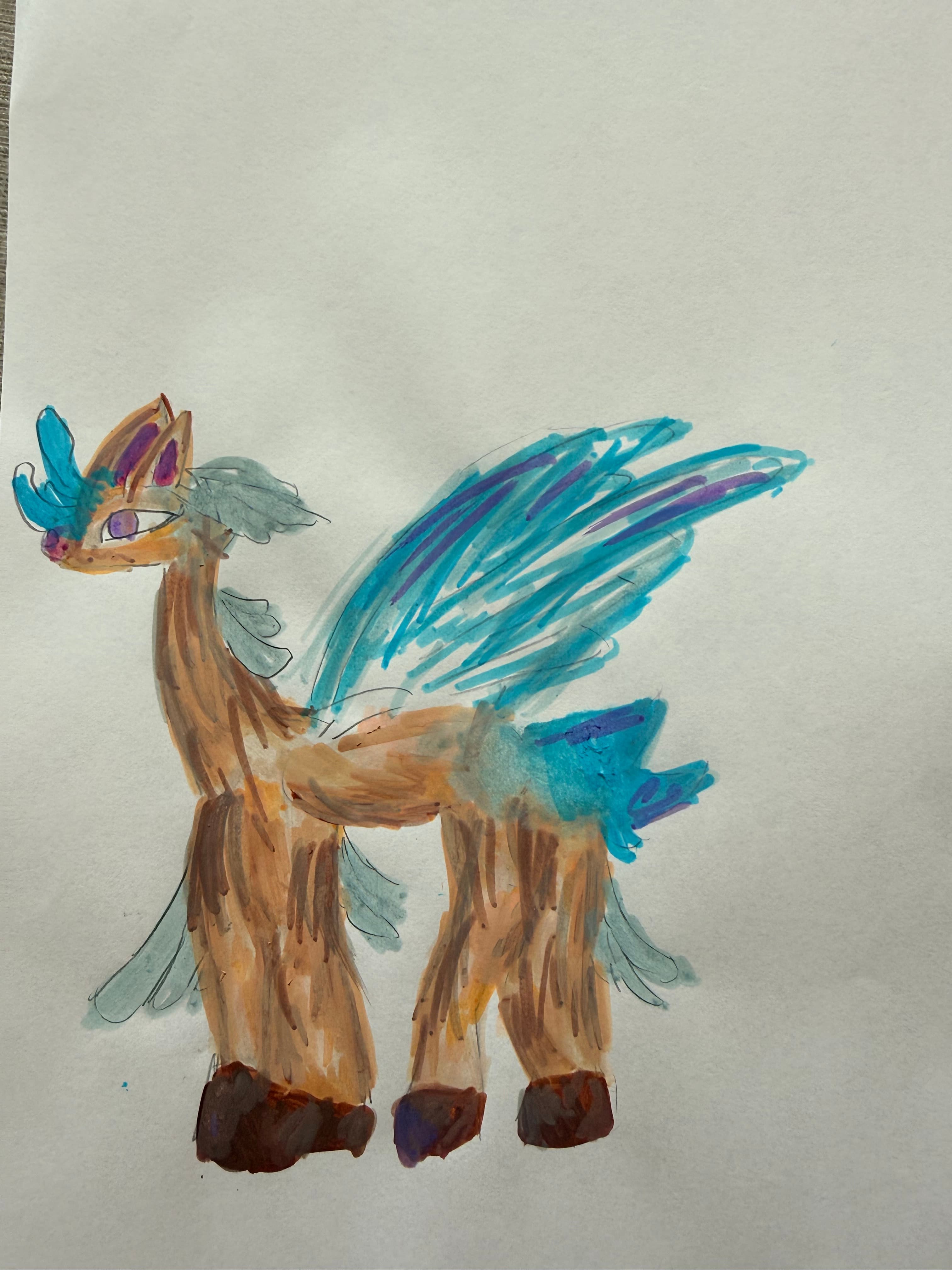 Deer with wing